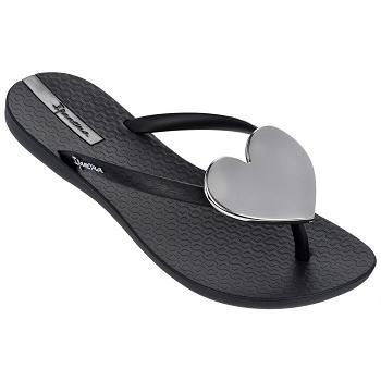 Ipanema Maxi Heart Flip Flops Dam Svarta Sverige YM3925180